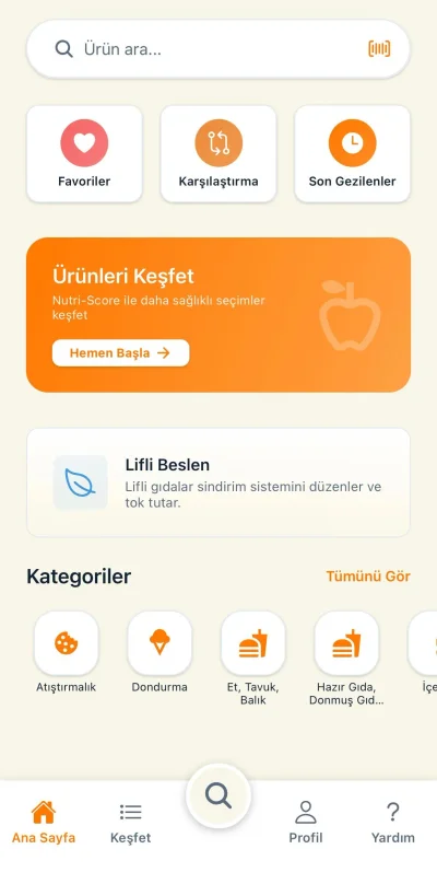 Besin App Screenshot 1